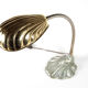 Vintage, lamp, lamp lamp bedside, lampe lamp table lamp metal and cast aluminum, shell, office, art deco lamp, table lamp