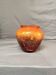 Vase Pot Paste Glass Blown Red Orange Lacquered Marbled Signed Dated Art Deco
