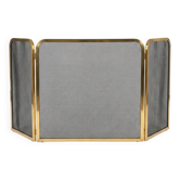 Golden metal fire screen from the 1970s.