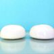Pair white opaline glass flush mount ceiling or wall lamps