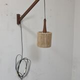 Vintage teak Swedish wall light