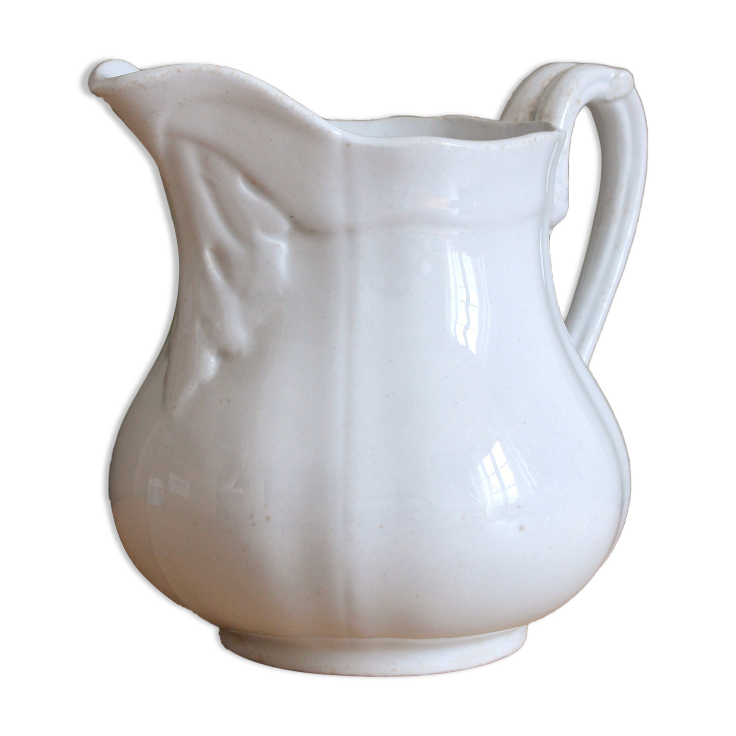Ironstone pitcher, "China" pattern, Sarreguemines, 19th century