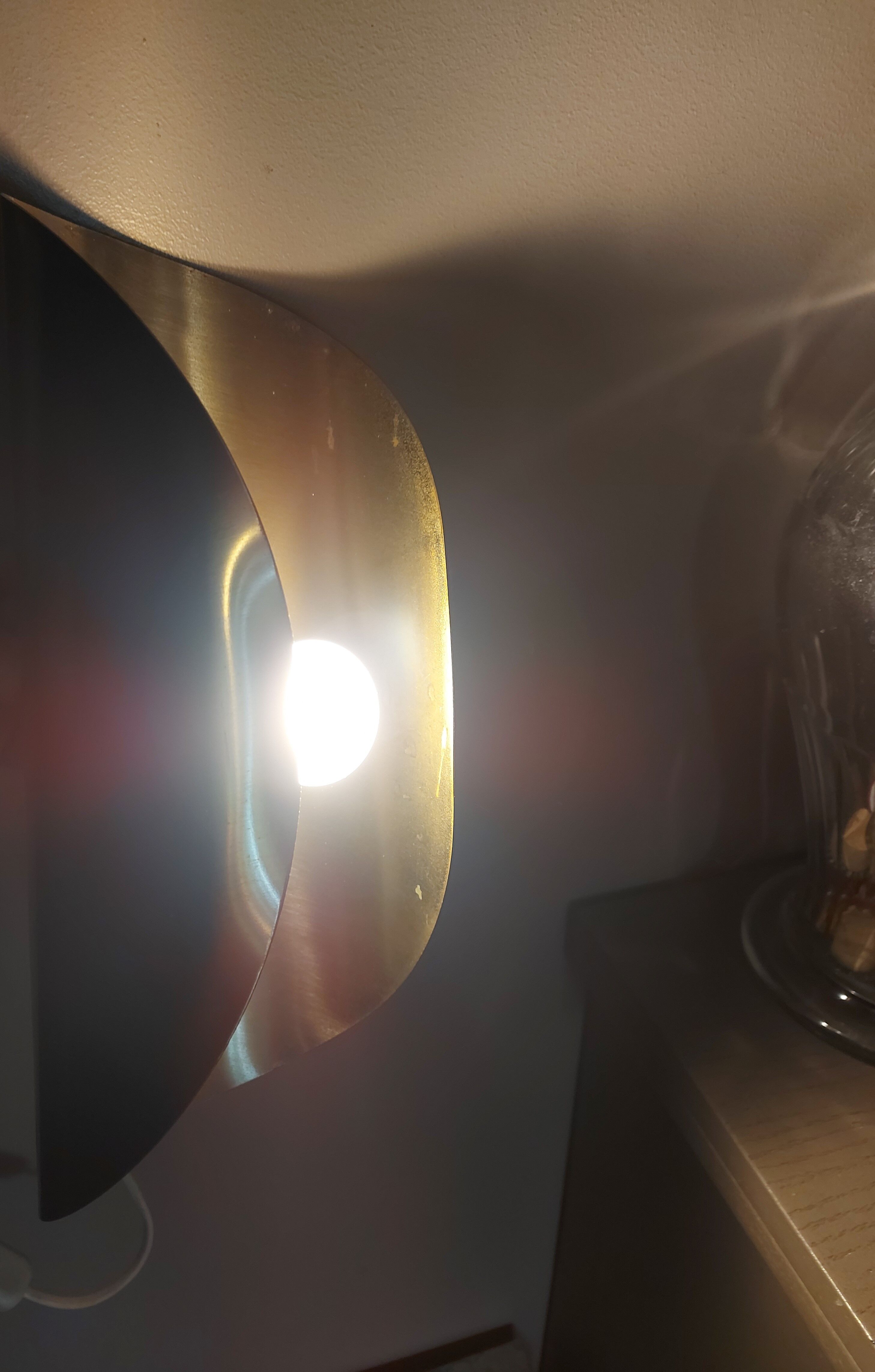 Vintage wall lamp in brushed stainless steel 70