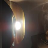 Vintage wall lamp in brushed stainless steel 70