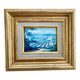 Old Glass Fixed - Provençal Landscape - Signed R. Rossetti - Vintage