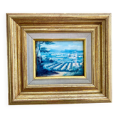 Ancien Fixé sous Verre - Paysage Provençal - Signé R. Rossetti - Vinta