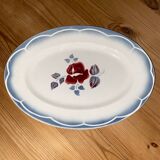 Grand plat de service ovale Digoin Sarreguemines modèle Magali.