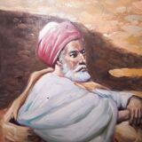 Oil on orientalist canvas