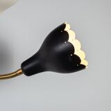 Adjustable wall lamp with three decorated shades in different colours