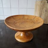 Wooden compotier folk art