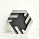 Vintage Brutalist Metal Vide-Poche & Ashtray – Geometric Industrial Design