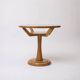 Table occasionnelle / console en frêne et verre fumé, années 1950, Tchécoslovaquie