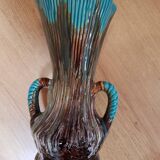 Blue vase with handles