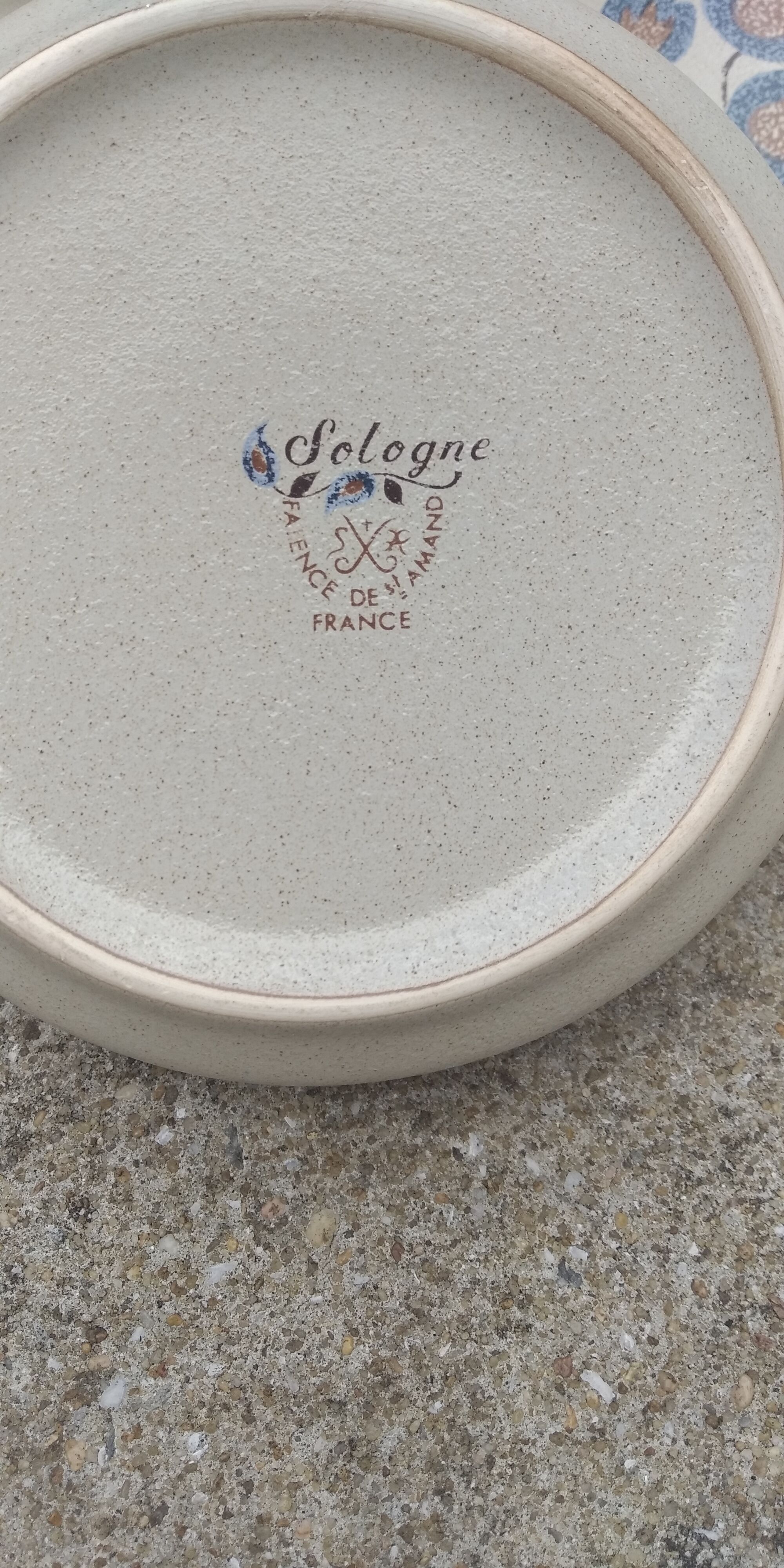 6 hollow plates Faïence St Amand "Sologne"