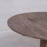 Primitive Wooden Circular Belgium Dining Table
