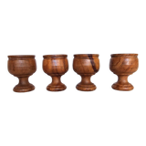 4 coquetiers en bois