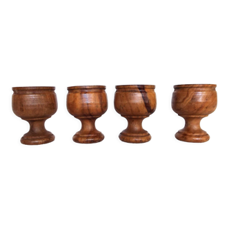 4 coquetiers en bois