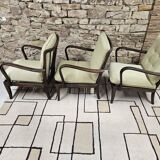 Set of 3 vintage Knoll Antimott armchairs 1960