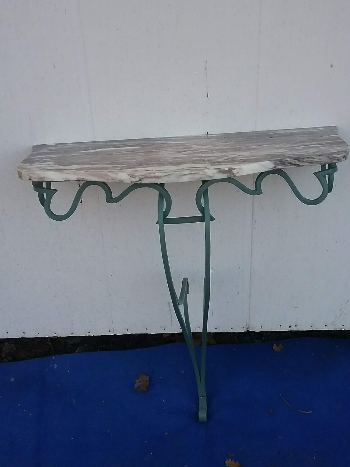 Small wrought iron console