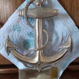 Solid bronze door knocker in the shape of a marine anchor and ropes