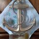 Solid bronze door knocker in the shape of a marine anchor and ropes