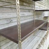 Modular metal string wall shelf