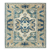 Tapis de zone turc fait main vintage, 100 % laine