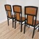 Set of 3 Vintage Dining Chairs: High Back, Leather Seat, Nailhead Trim