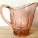 Vintage pink glass pitcher