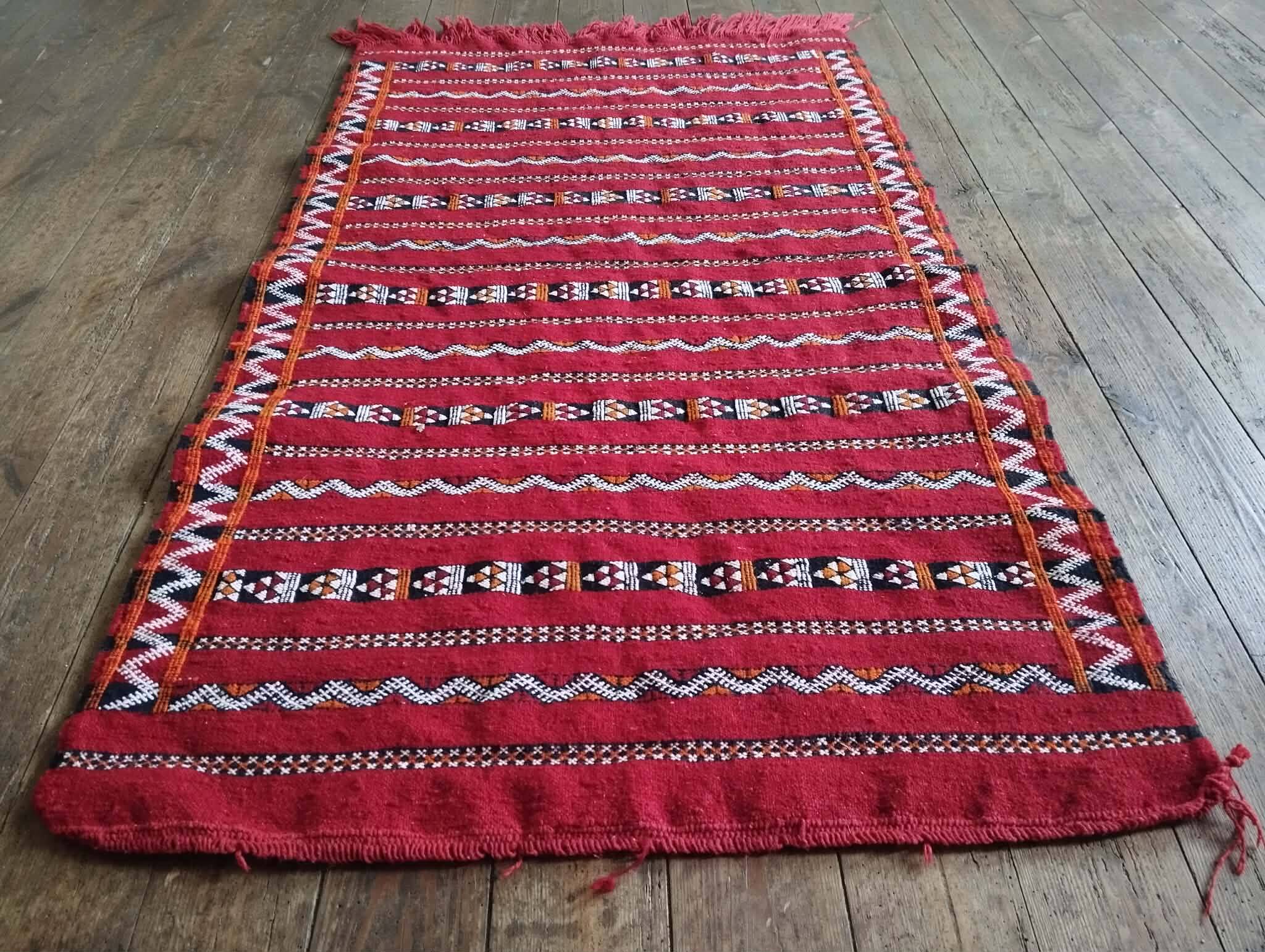 Handmade Berber Kilim Zemmour 141x82cm