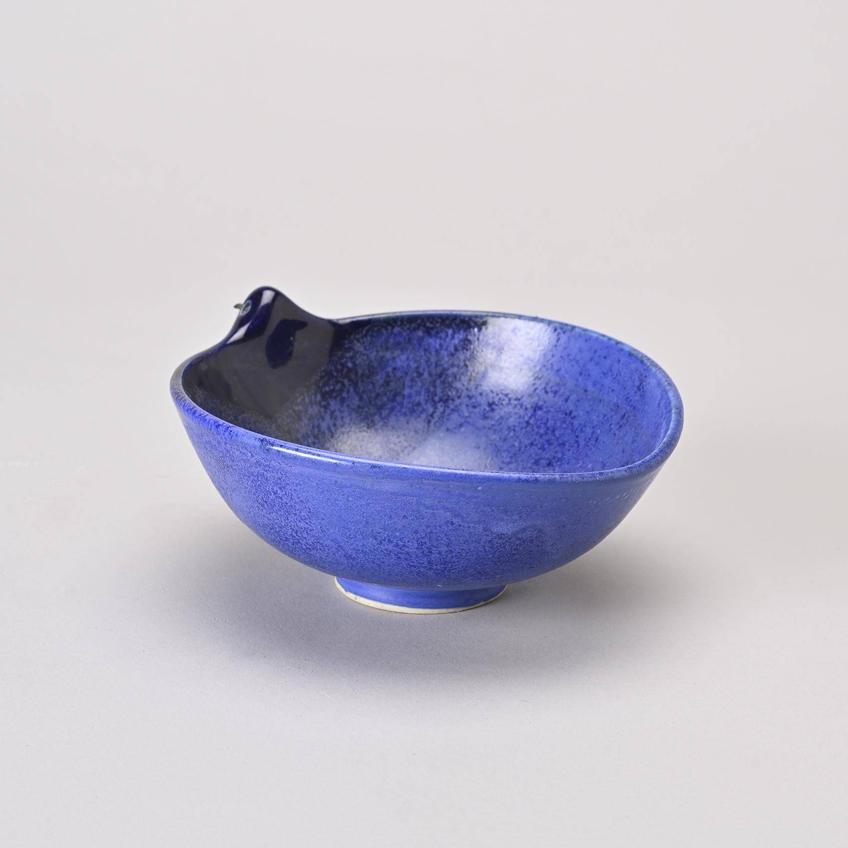 Set of two ceramic birds, Gérald Olivier, Switzerland circa 1970