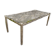 VINTAGE 1970 RECTANGULAR COFFEE TABLE GOLDEN SMOKED BROWN GLASS