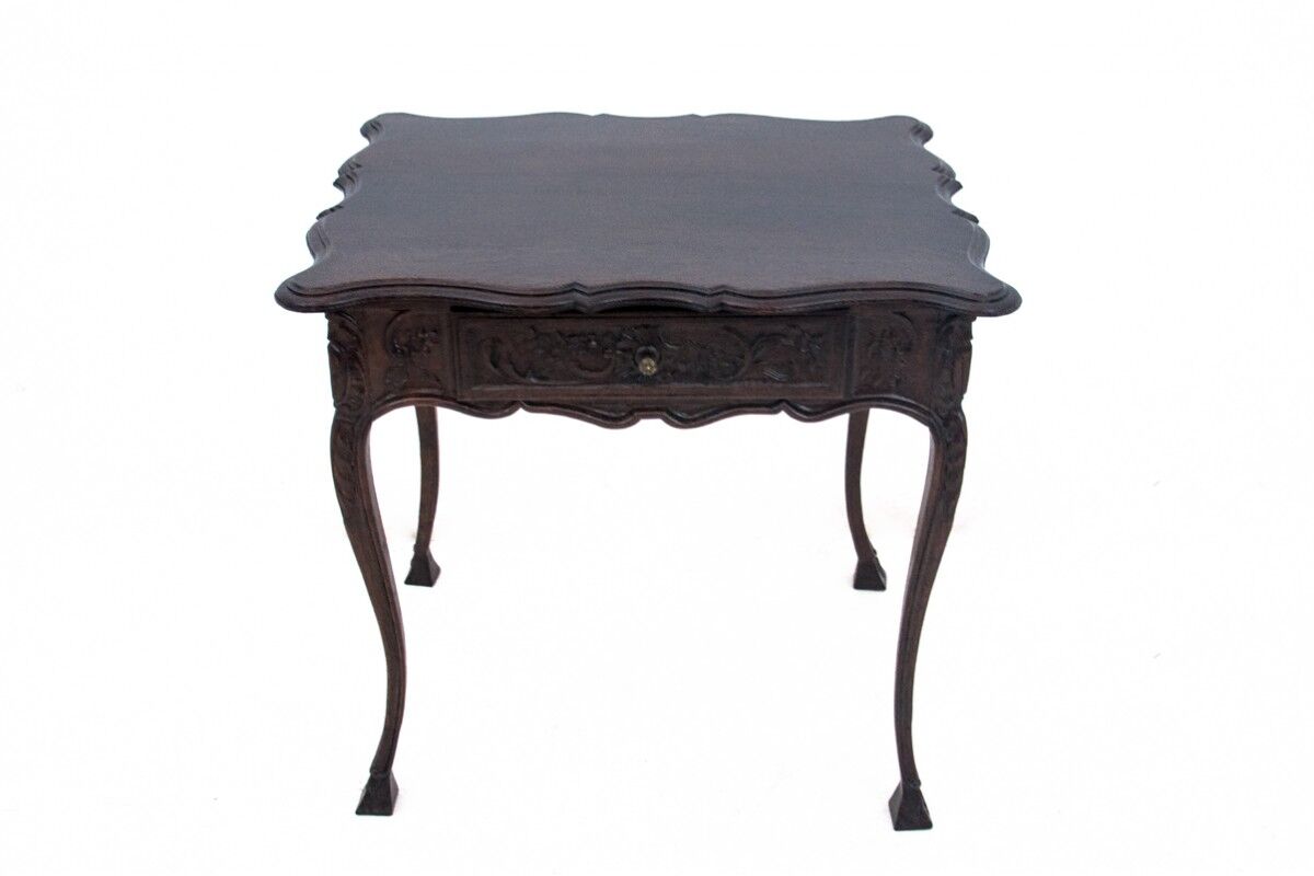 Antique table, Western Europe, late 19th century. After renovation.