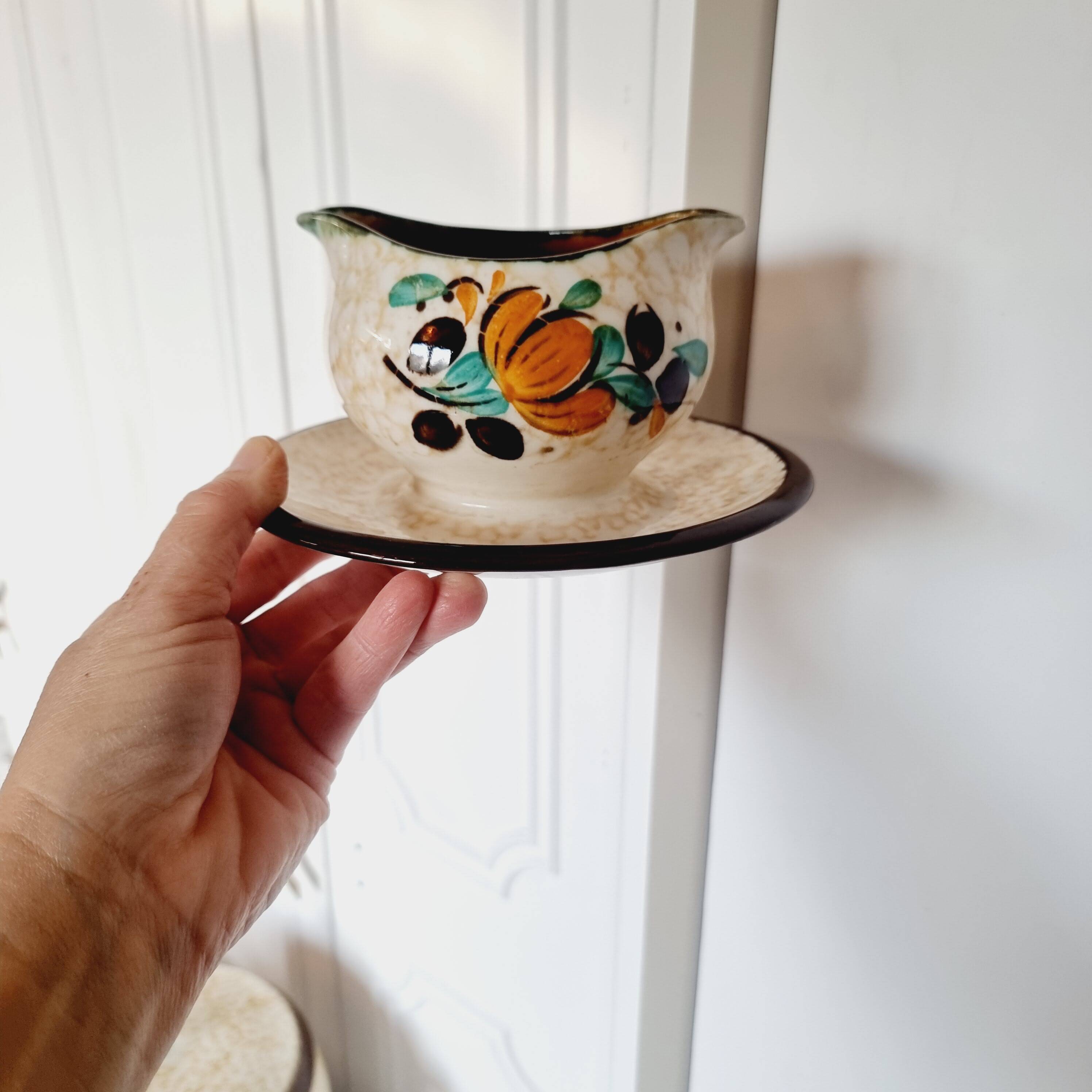 Vintage sauce boat Boch La Louvière Corfu Collection from the 60s