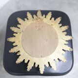 Vintage 1970s convex witch's eye sunburst mirror