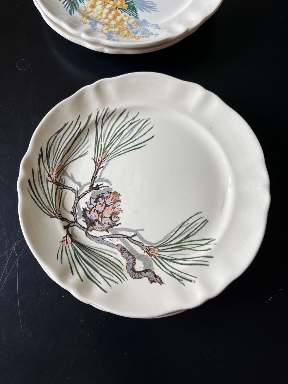 Dessert plates Sarreguemines Renaud and Clermont