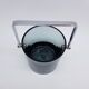 Bucket with ice cubes in vintage smoked glass