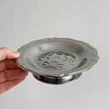 Shiny metal butter dish Coquillor