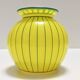 Art Deco Yellow and Green Glass Vase in the style of Josef Hoffmann, Austri