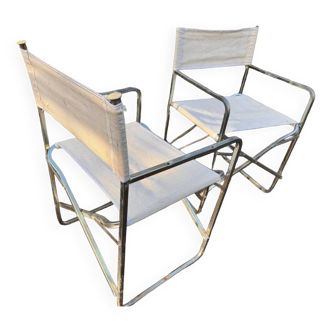Pair of folding camping chairs