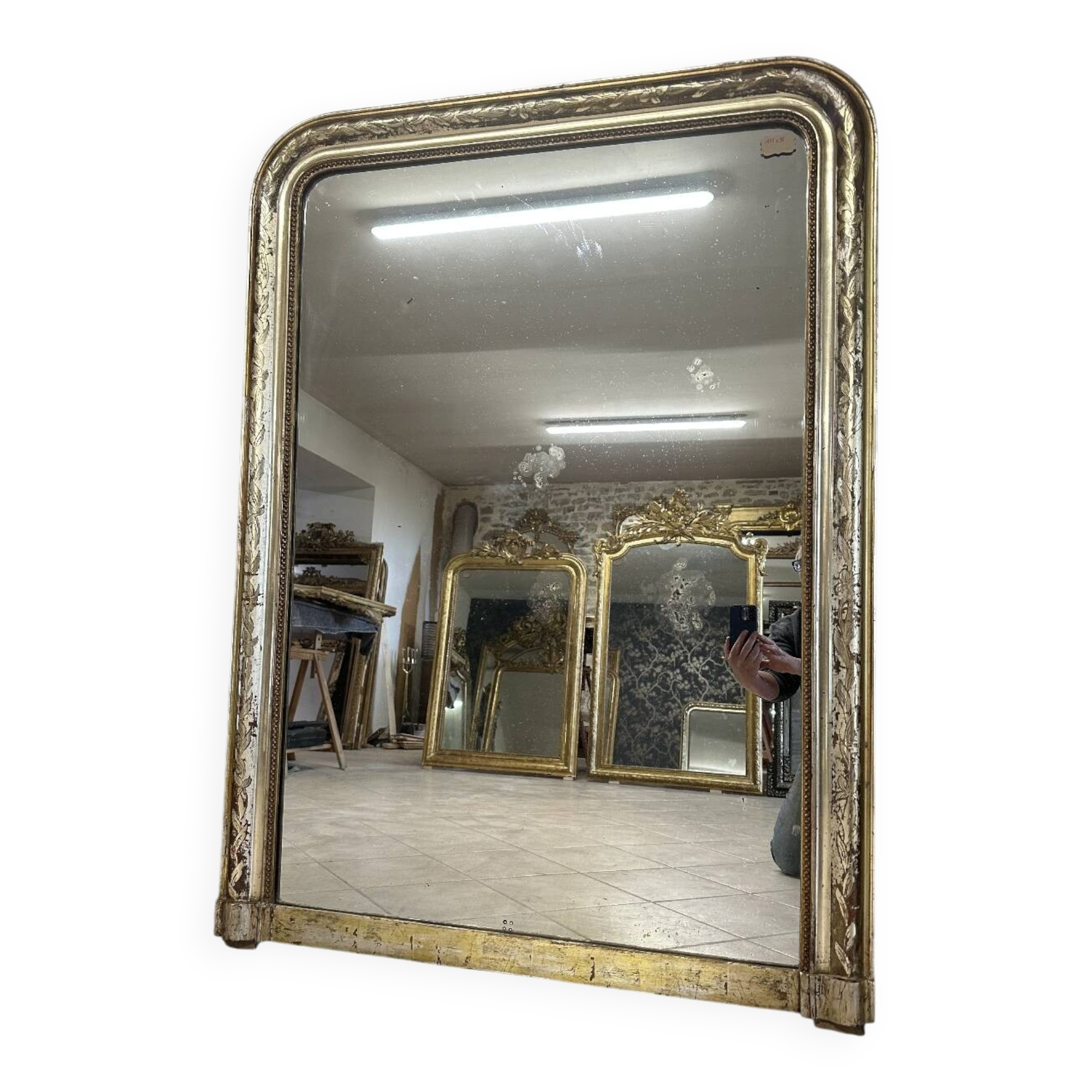 Louis Philippe silver mirror 133 x 98