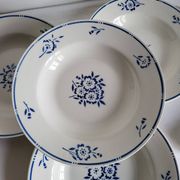 4 Deep Plates in earthenware Moulin des Loups & Hamage model Lucien