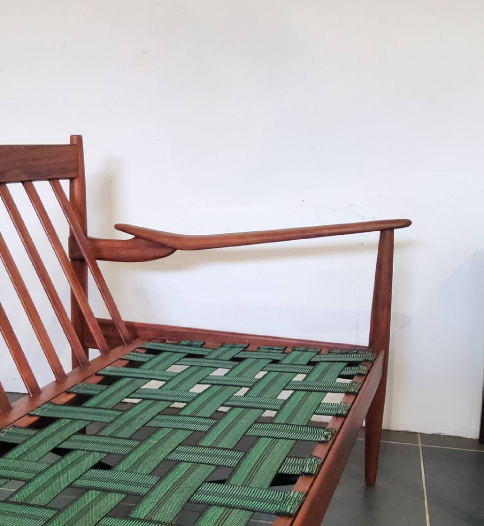 Scandinavian vintage 3-seater sofa in solid wood