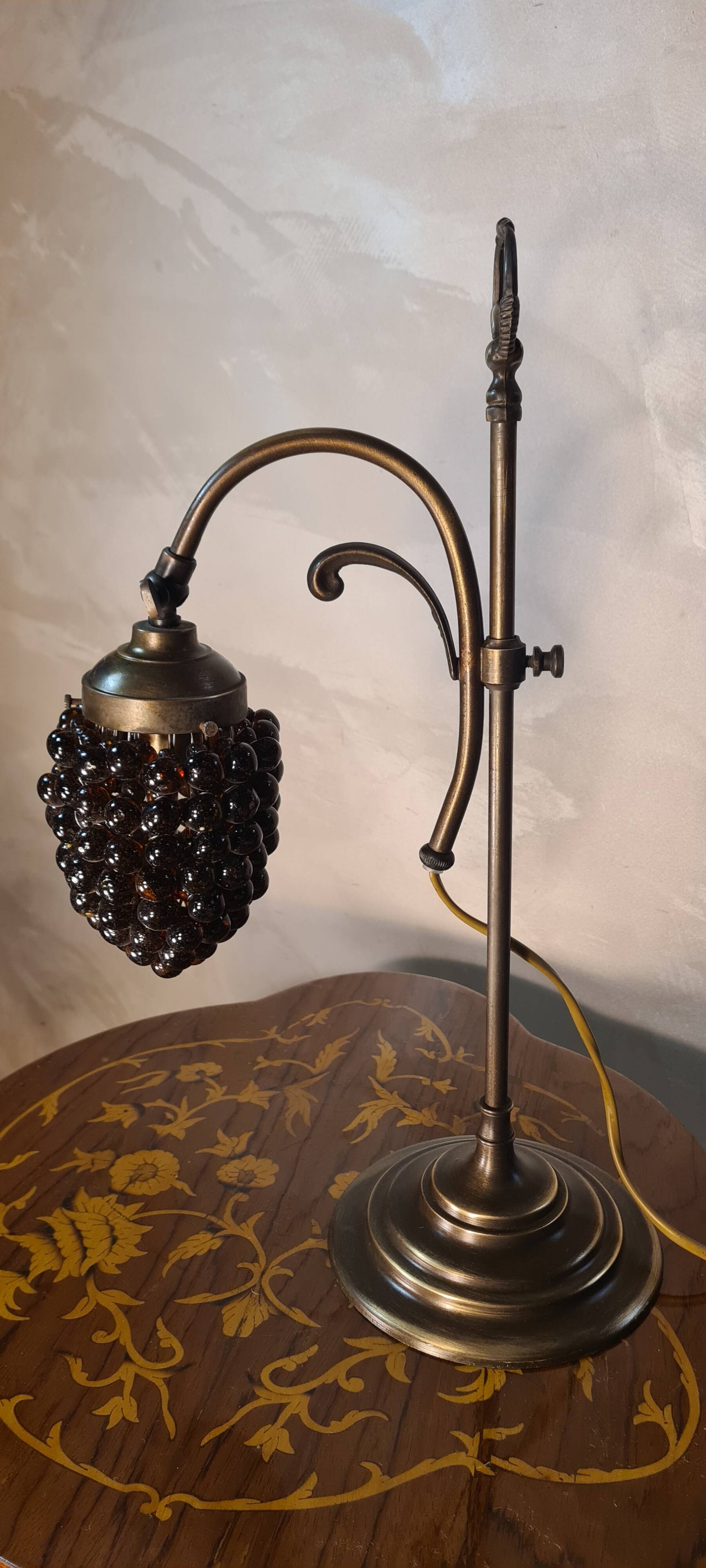 old art nouveau lamp murano glass lampshade 43x26