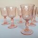 18 verres à pied rose rosaline