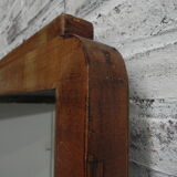 Standing art deco mirror in mahogany frame