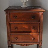 Small Louis XVI style walnut chest of drawers