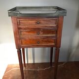 Louis XVI style mahogany bedside table