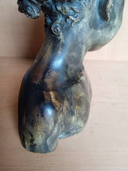 JBPigalle bust La Rieuse plaster signed