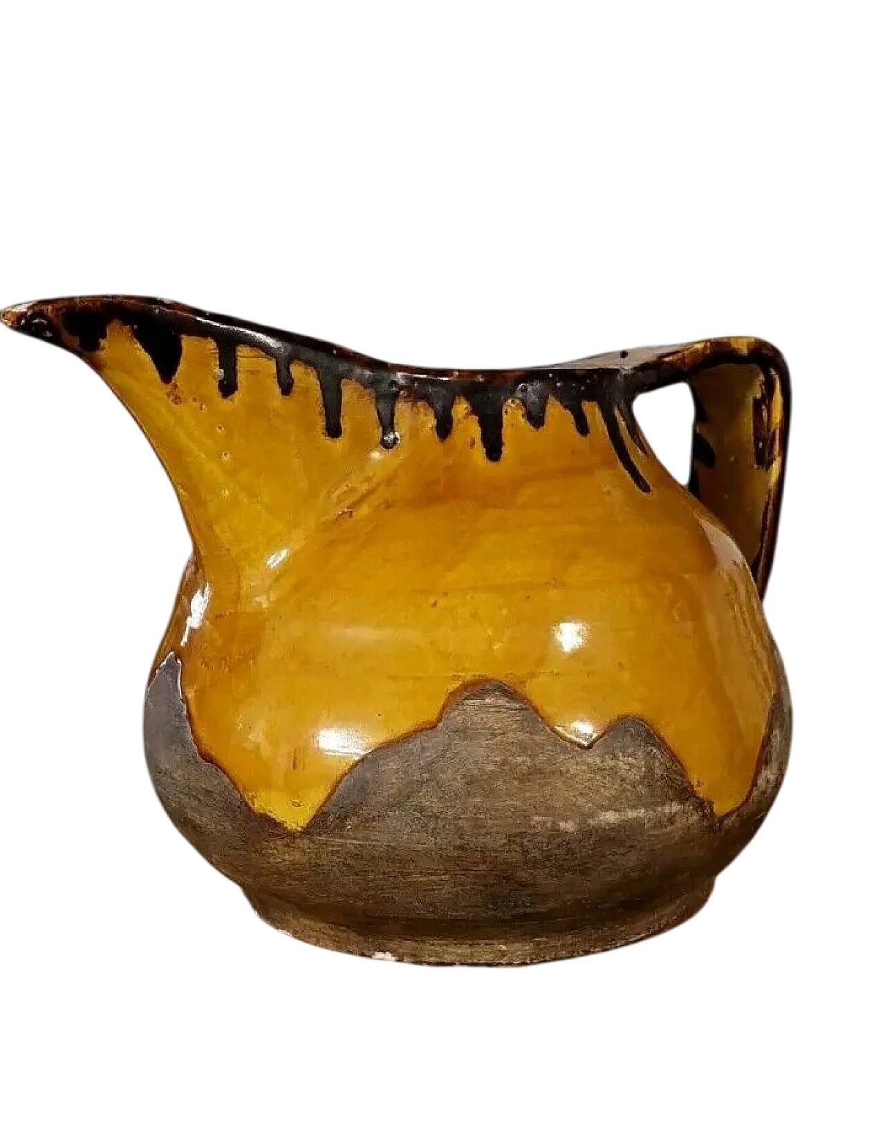 Glazed ceramic pitcher by Zaccagnini, 1930s